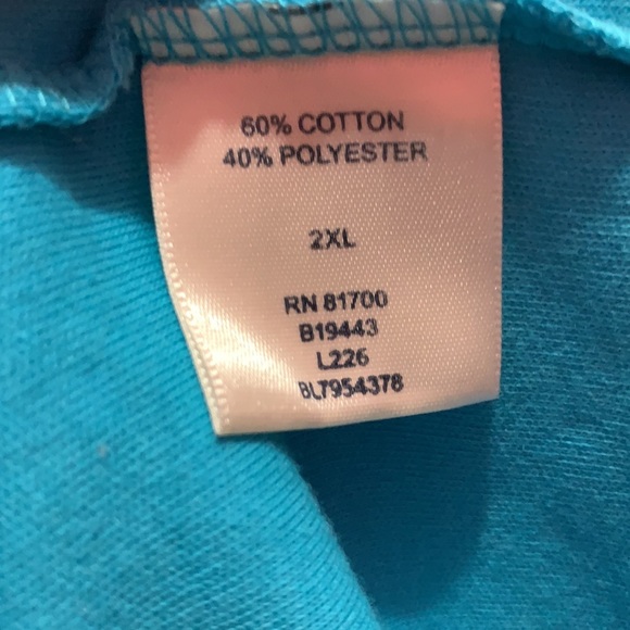 Blair long sleeve dark blue baby blue colored block top - Picture 5 of 7